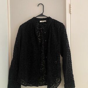 Treasure & Bond Black Lace Top